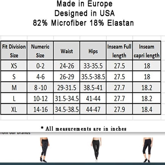 Ombre leggings side pockets capri high waist - Picture 5 of 5